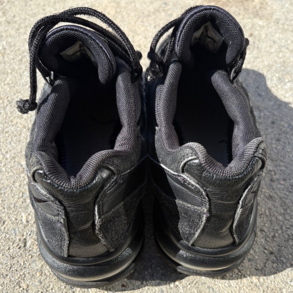 Nike Air Max 95 GS Triple Black Leather Suede Mesh Sneakers 307565-055 6.5Y - Picture 4 of 7
